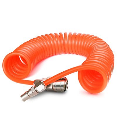 TUYAU SPIRALE EN PU AVEC RACCORDS RAPIDES 8X12MM/10M